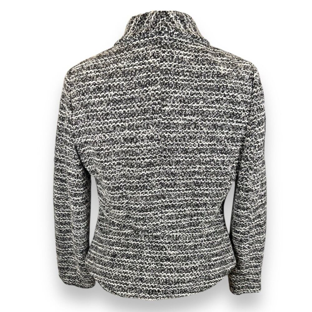 Pendleton Boucle Blazer Jacket Womens Size 8P Wool Blend Black White Gray Petite - Picture 4 of 11